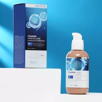 Коллагеновый тональный крем FarmStay SPF 15, с эффектом сияния, тон 13, светлый бежевый, 100 мл