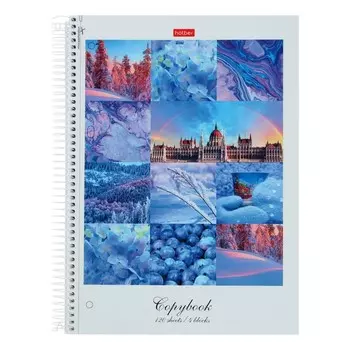 Колледж-тетрадь А4, 120 листов, в клетку, на гребне, «Краски дня», твёрдая обложка, матовая ламинация, 4 цвета разделитель, блок офсет