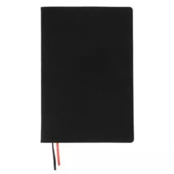 Колледж-тетрадь Fuze А5, 80 листов в клетку, кожзам, красный срез, чёрная