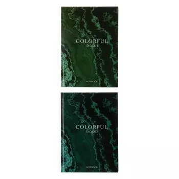 Колледж-тетрадь в твердой обложке 7БЦ, А5, 160 листов, Colorful Mood, блок в клетку, глянцевая ламинация