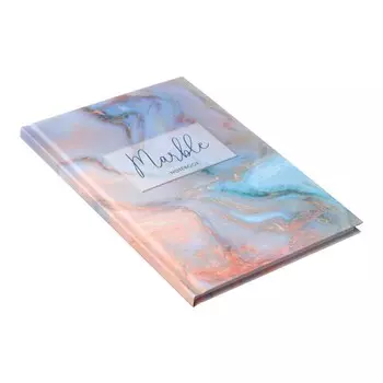 Колледж-тетрадь в твердой обложке 7БЦ, А5, 80 листов, MARBLE, блок в клетку, глянцевая ламинация