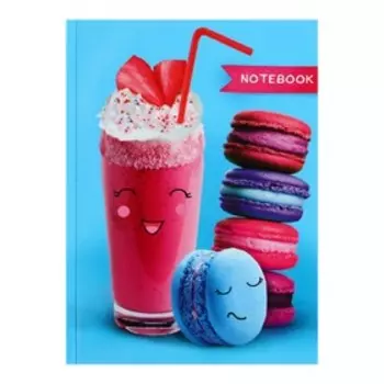 Колледж-тетрадь в твердой обложке 7БЦ, А5, 64 листа, Сладости 1, блок в клетку, глянцевая ламинация