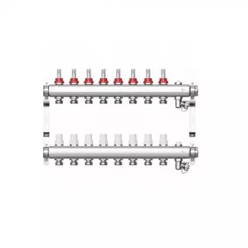 Коллекторная группа STI, 1"х3/4", 8 выходов, с расходомерами, нержавеющая сталь