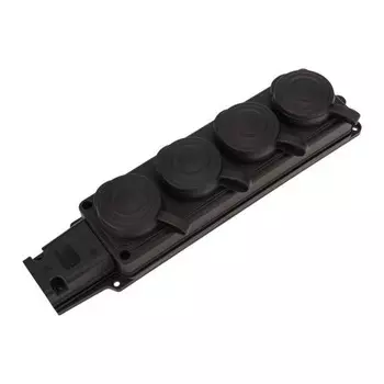 Колодка удлинителя PROCONNECT 111-114-4, 4 розетки, 16А, IP44, 230В, каучук