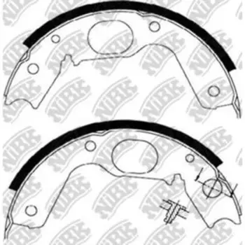 Колодки барабанные NIBK FN0568