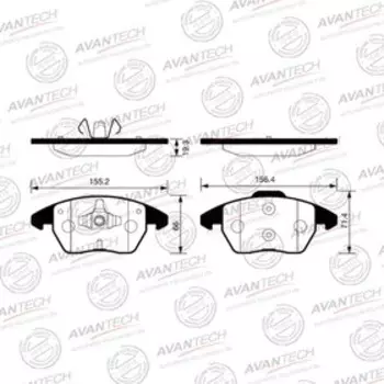 Колодки тормозные дисковые Avantech AV1903