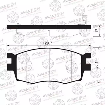 Колодки тормозные дисковые Avantech (противоскрипная пластина в компл.) AV149