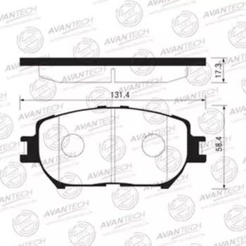 Колодки тормозные дисковые Avantech (противоскрипная пластина в компл.) AV837