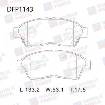 Колодки тормозные дисковые Double Force DFP1143
