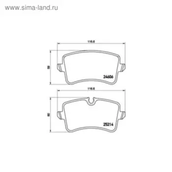 Колодки тормозные дисковые, комплект BREMBO P85120