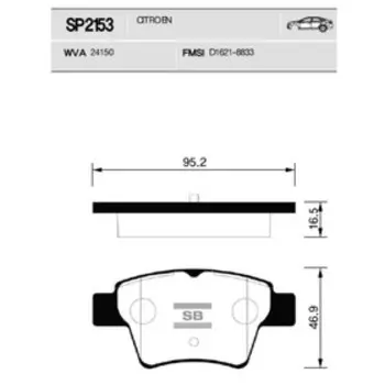 Колодки тормозные SANGSIN SP2153