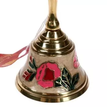 Колокольчик латунь "Цветочки" 6х6х12 см МИКС