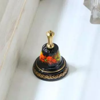 Колокольчик Валдайский "№3. Ягоды", расписной, с короткой ручкой, d=40 мм