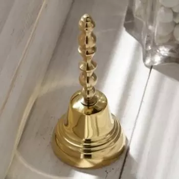 Колокольчик Валдайский «Позвонок», полированный, с длинной ручкой, d=48 мм