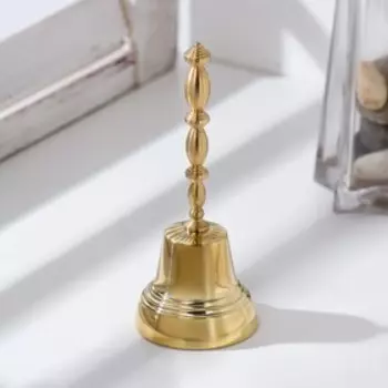 Колокольчик Валдайский "Позвонок №5", полированный, с длинной ручкой, d=54 мм