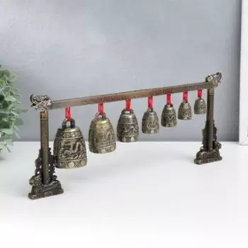 Набор колокольчиков на подставке 7 шт. «Звучное пение», металл