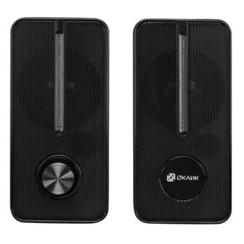 Колонки Оклик OK-120 2.0 черный 6Вт