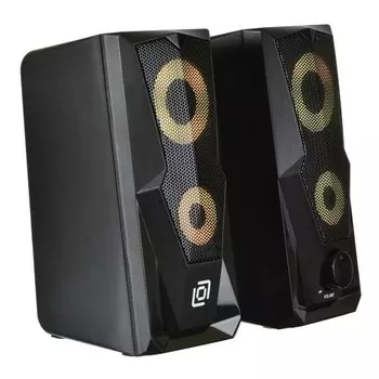 Колонки Оклик OK-127 2.0 черный 6Вт
