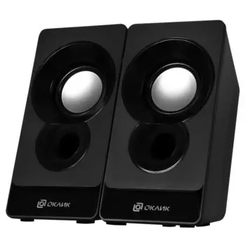 Колонки Оклик OK-165 2.0 черный 6Вт