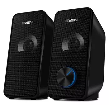 Колонки Sven 335 2.0 черный 6Вт