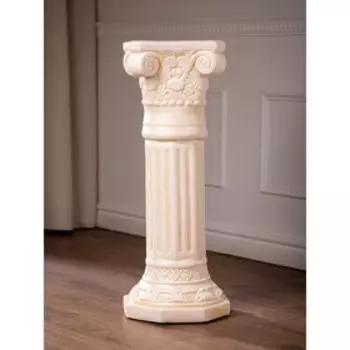 Колонна "Акрополь", состаренная, бежевая, гипс, 75 см
