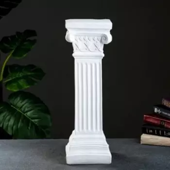 Колонна декоративная «Античная малая», гипс, 181856 см, белая