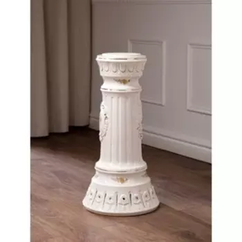 Колонна "Флорена", белая, золото, 60 см