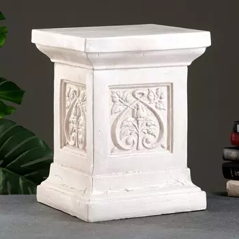 Колонна декоративная «Ромашка», гипс, состаренный, 40 см