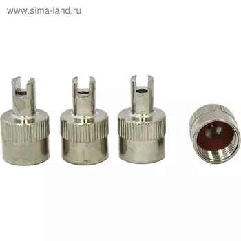 Колпачки на ниппель AutoStandart, универсальные, с ключом для золотника, 4 шт.