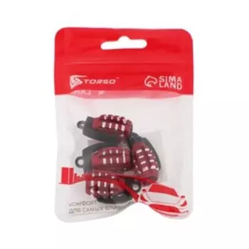 Колпачок на вентиль TORSO, граната, красный, набор 4 шт