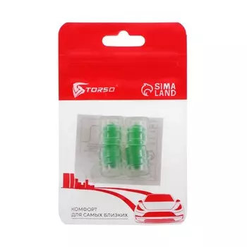 Колпачок на вентиль TORSO, светящийся, набор 4 шт., зеленый