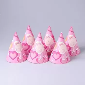 Колпак бумажный «Девочка», набор 6 шт.