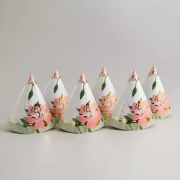 Колпак бумажный «Пионы», набор 6 шт.