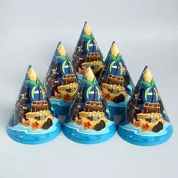 Колпак бумажный «Пираты», набор 6 шт.