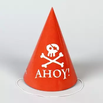 Колпак бумажный на день рождения «Пираты», набор 6 шт.