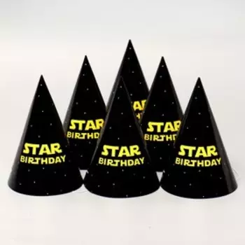 Колпак бумажный Star Birthday