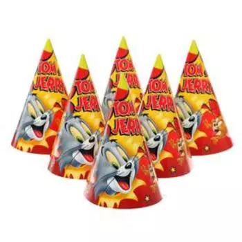 Колпак бумажный «Том и Джерри», 6 шт.