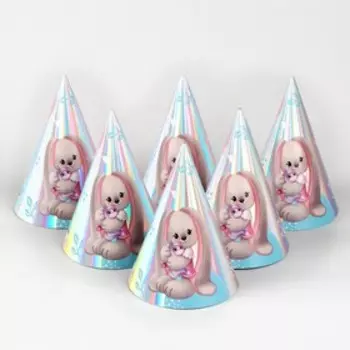 Колпак голографический «Милая зайка»