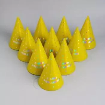 Колпак голографический «С днём рождения»