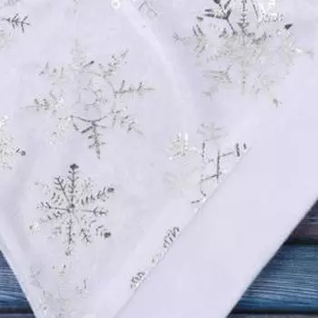 Колпак новогодний «Белый со снежинками» 2838 см, белый