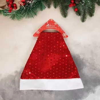 Колпак новогодний «Праздничные капли» 2835 см, красный