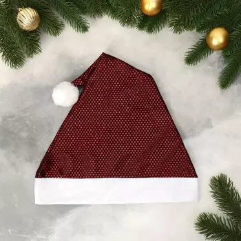 Колпак новогодний «Сияние» 2935 см, бордовый