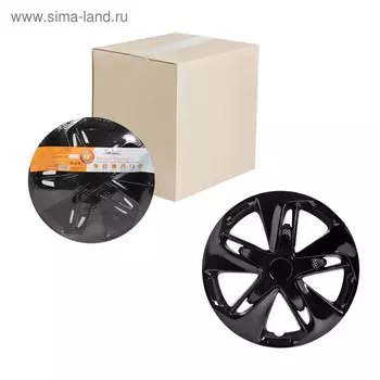 Колпаки колесные 13" "Супер Астра", черный глянец, карбон, компл. 2шт. (AWCC-13-22