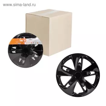 Колпаки колесные 15" "Супер Астра", черный глянец, карбон, компл. 2шт. (AWCC-15-27