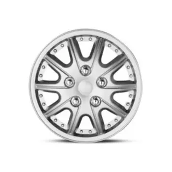 Колпаки колесные Autoprofi R16, PP пластик, регулировочный обод, металлик, 400 мм, 4 шт