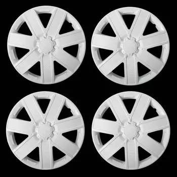 Колпаки колесные R13 "ГАЛАКСИ", белый глянец карбон, набор 4 шт.