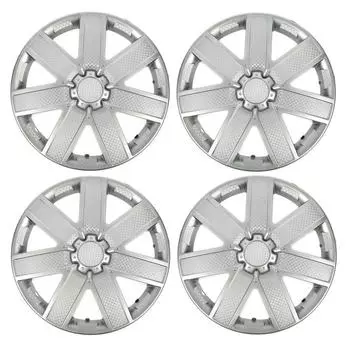 Колпаки колесные R=13 «ГАЛАКСИ», серебристый карбон, набор 4 шт.