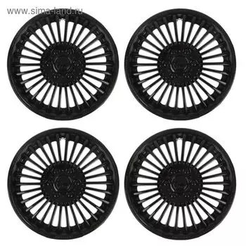 Колпаки колесные R14 "МИНИ-КУПЕР", черный глянец, набор 4 шт.