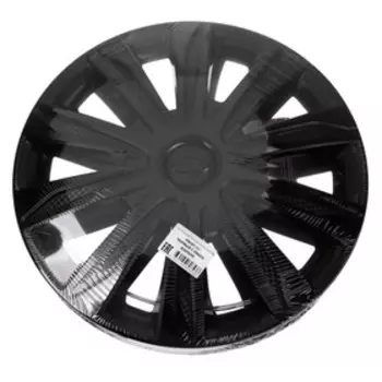 Колпаки колесные R16 "PROFI", черный глянец карбон, комплект 4 шт