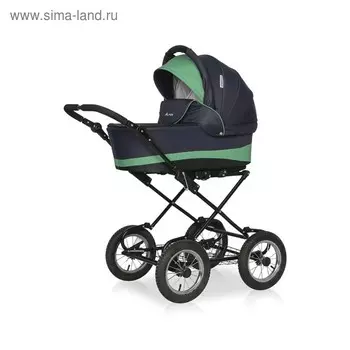 Коляска 2 в 1 Riko Basic Alfa Classic, цвет 02 сине-изумрудный